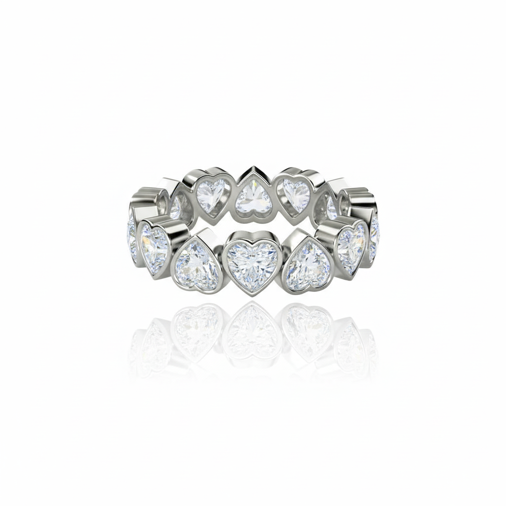 Amore Frame Eternity Ring – White Diamond
