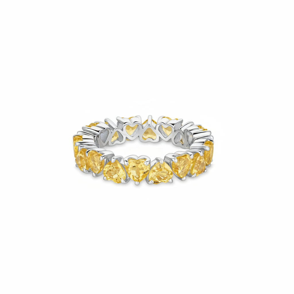Amore Eternity Ring – Yellow Sapphire