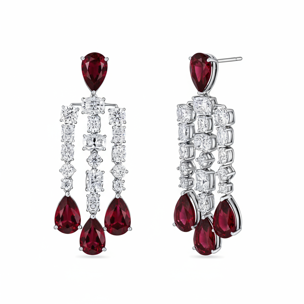 Nova Cascade Earrings – Colombian Green Emerald