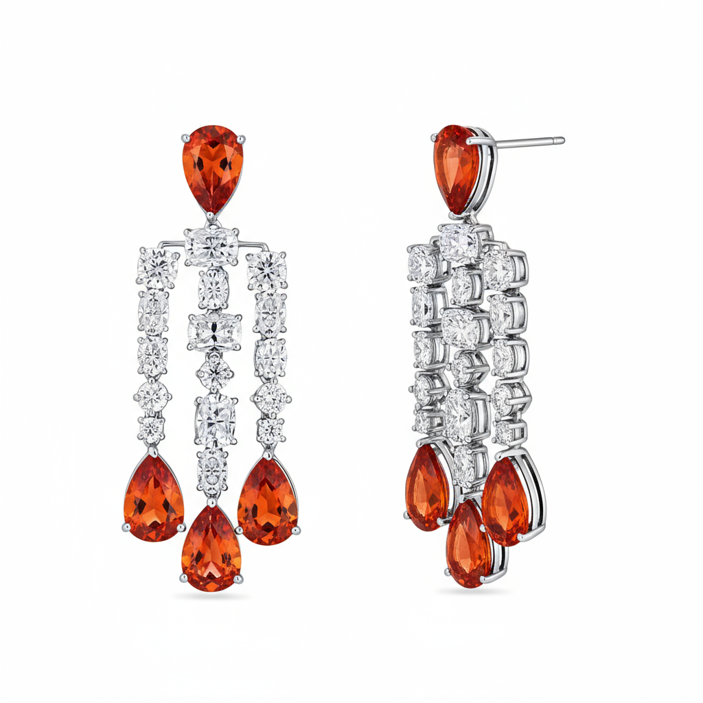 Nova Cascade Earrings – Colombian Green Emerald