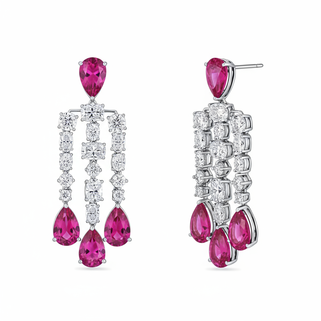 Nova Cascade Earrings – Colombian Green Emerald