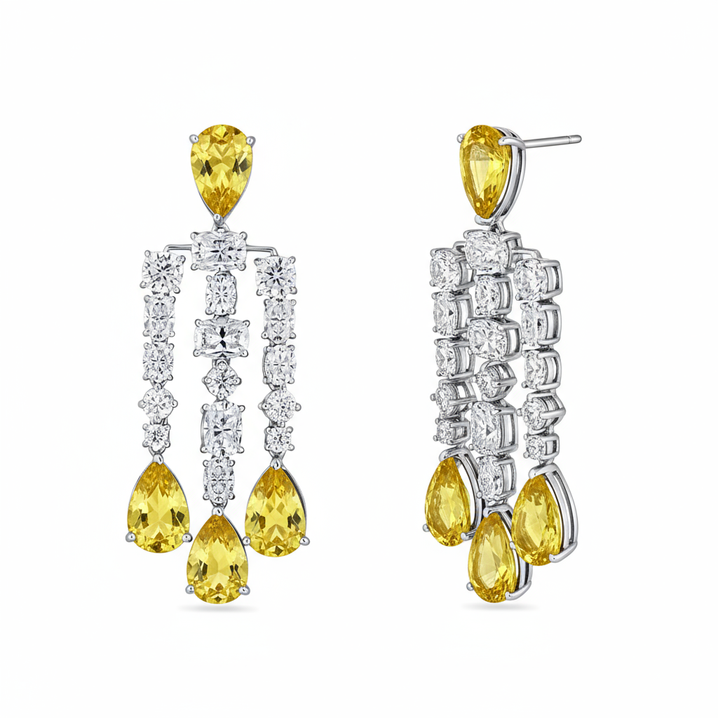 Nova Cascade Earrings – Colombian Green Emerald