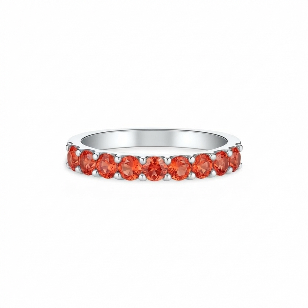 Linea Demi Grande Ring – Orange Padparadscha Sapphire