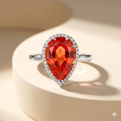 Nova Principessa Ring – Orange Padparadscha Sapphire