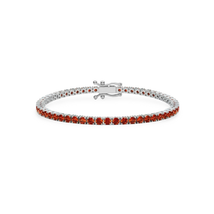 Juno Midi Tennis Bracelet – Orange Padparadscha Sapphire