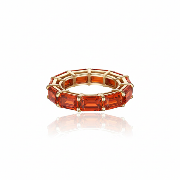 Nexus Tennis Ring – Orange Padparadscha Sapphire