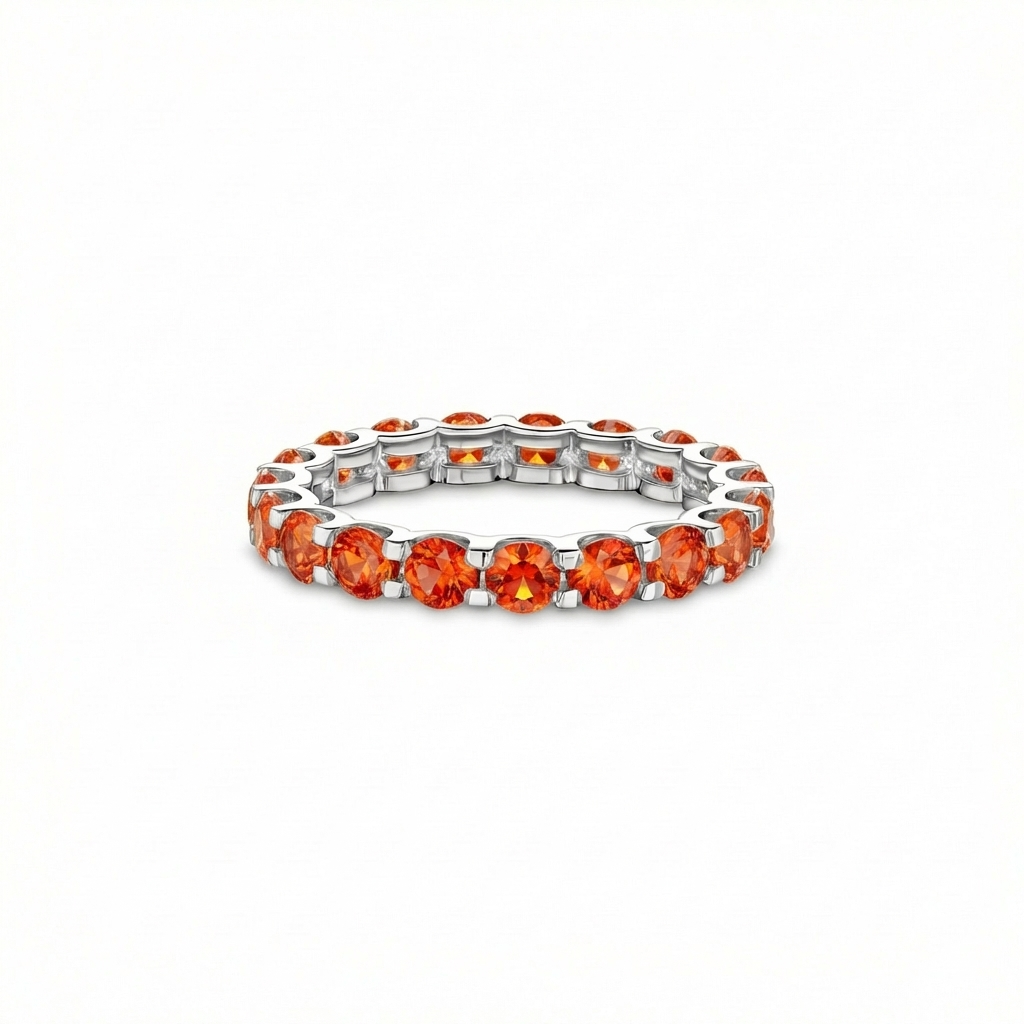 Linea Grande Ring – Orange Padparadscha Sapphire