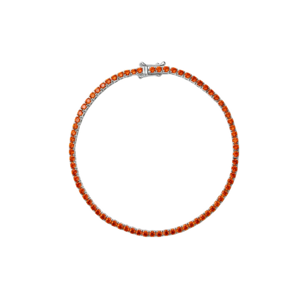 Juno Mini Tennis Bracelet – Orange Padparadscha Sapphire
