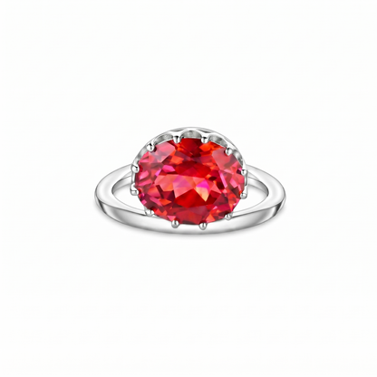 Velara Satellite Ring – Orange Padparadscha Sapphire
