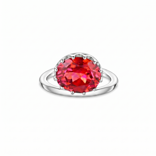 Velara Satellite Ring – Orange Padparadscha Sapphire