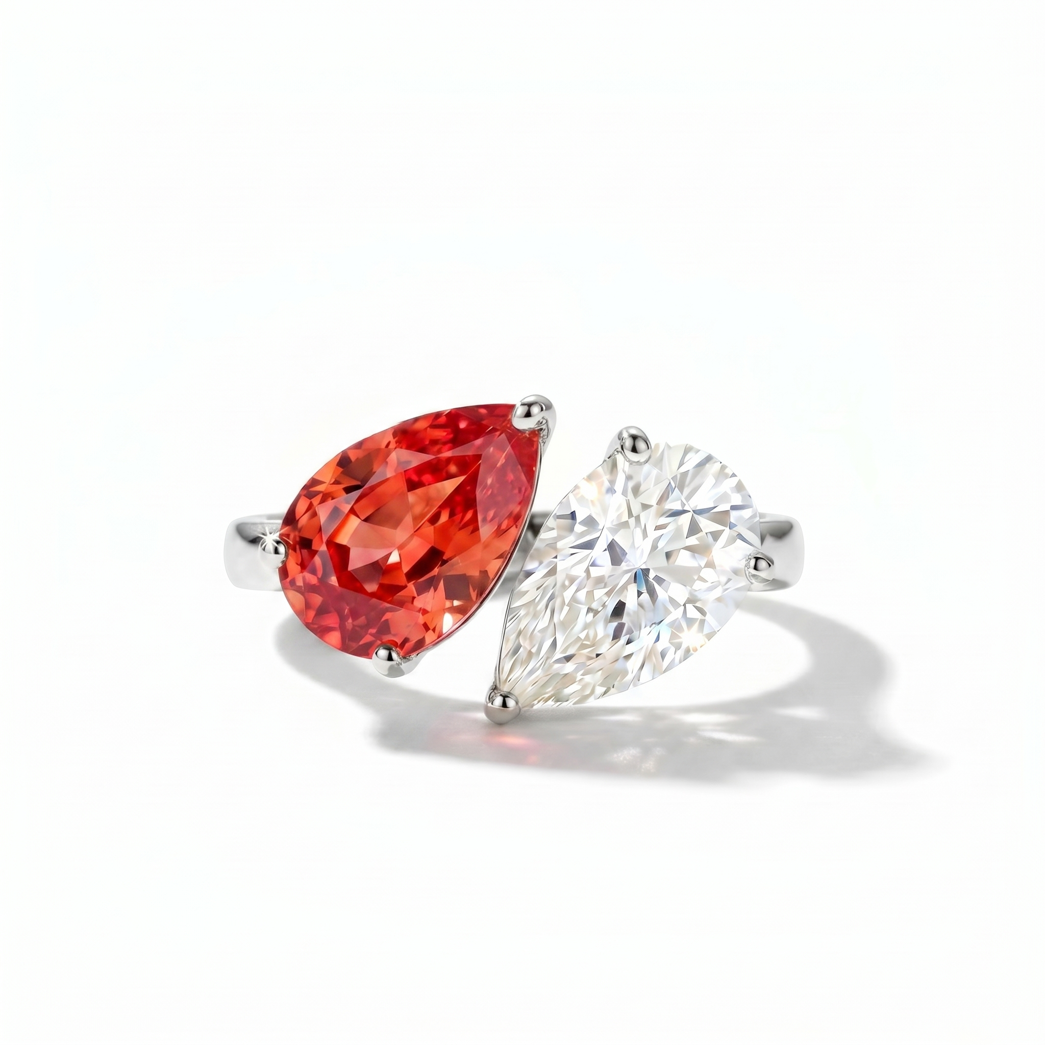 Nova Versus Ring – Orange Padparadscha Sapphire