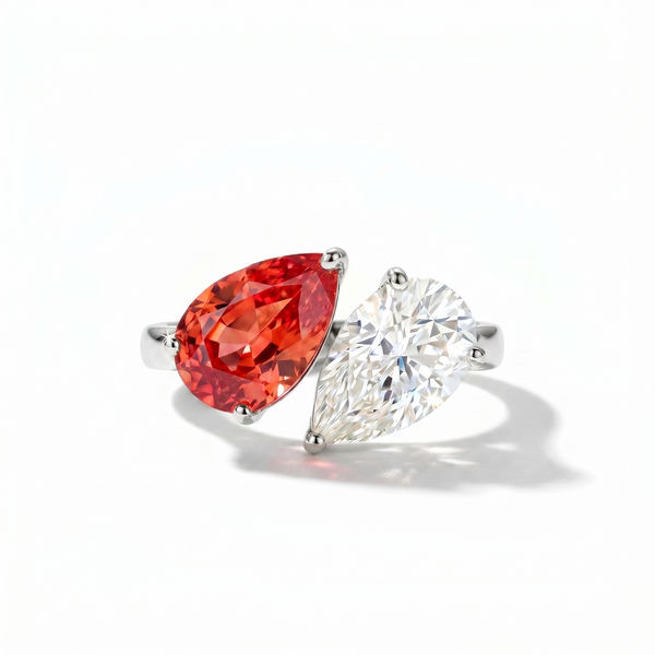Nova Versus Ring – Orange Padparadscha Sapphire