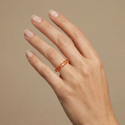 Linea Maxi Ring – Orange Padparadscha Sapphire