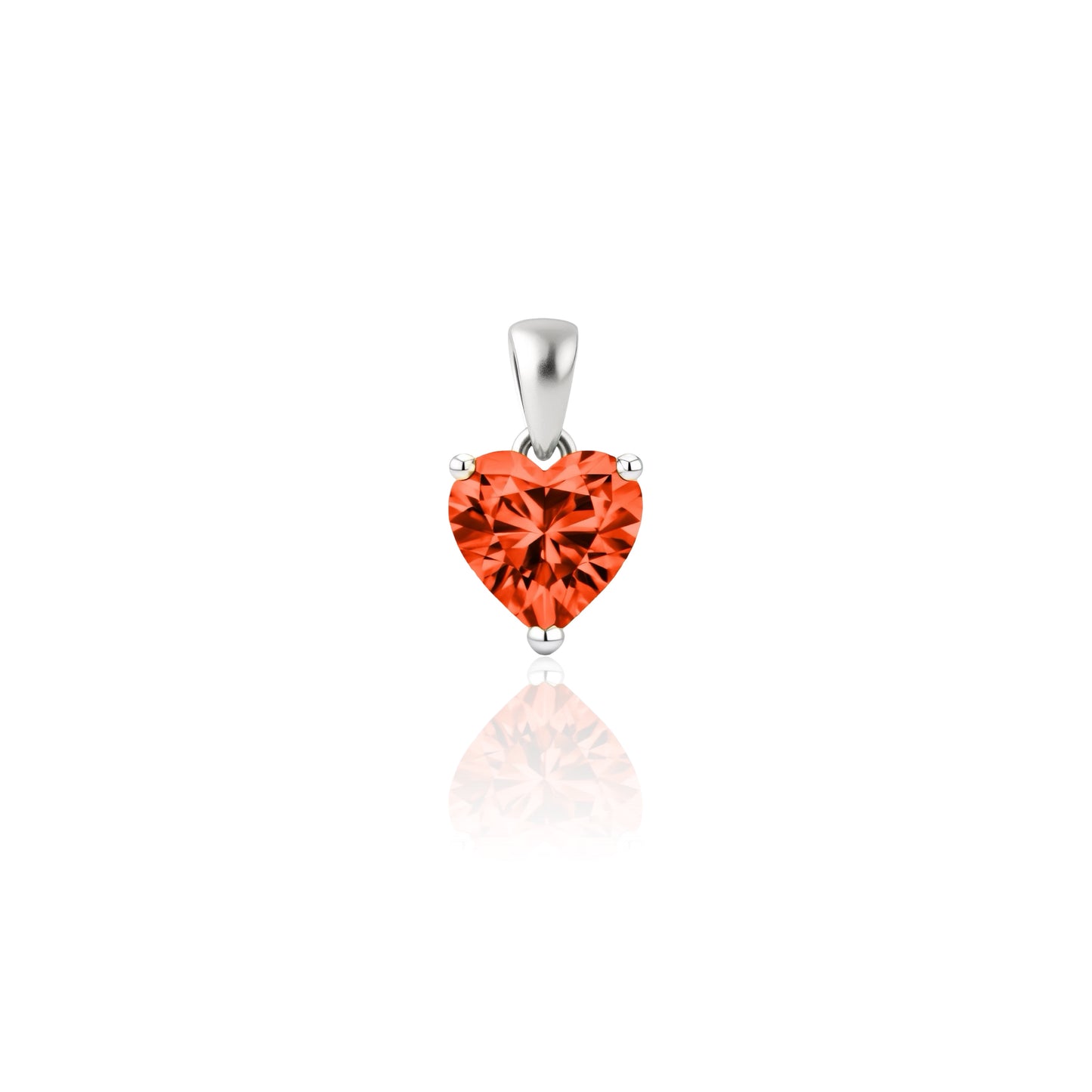 Amore Maxi Solitaire Necklace – Orange Padparadscha Sapphire