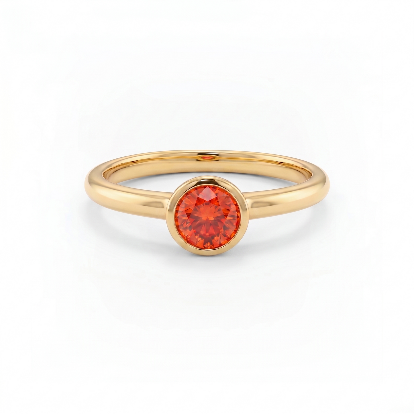 Forma Solitaire Ring – Orange Padparadscha Sapphire