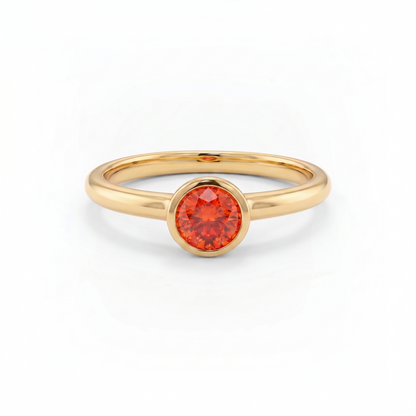 Forma Solitaire Ring – Orange Padparadscha Sapphire