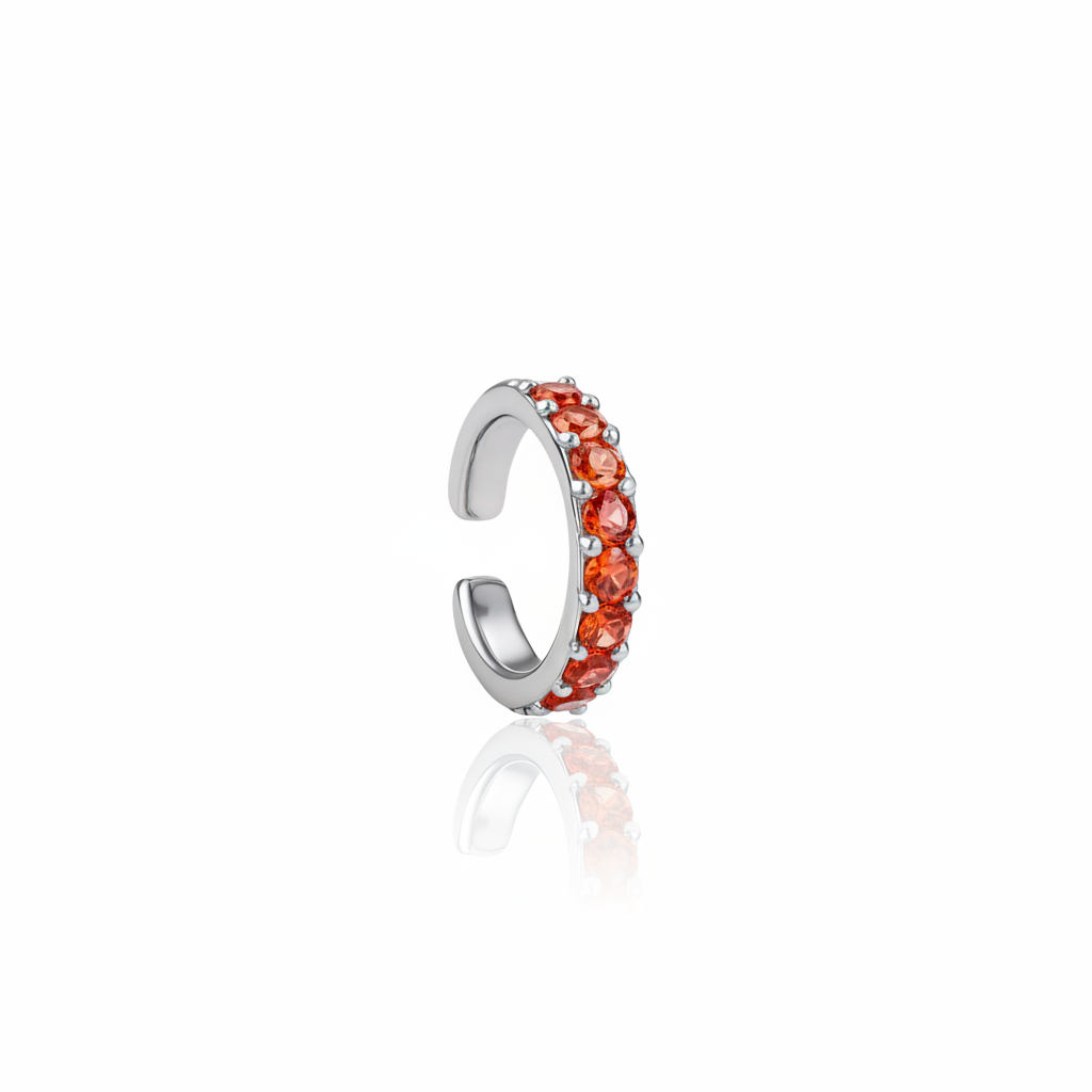 Linea Grande Ear Cuff – Orange Padparadscha Sapphire