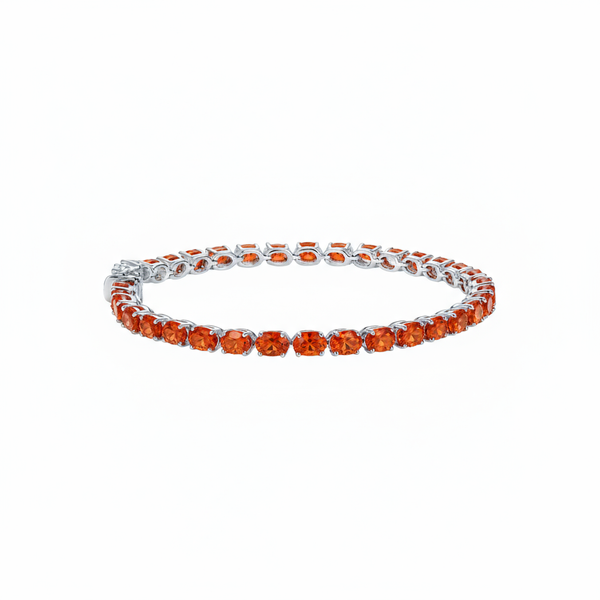 Velara Tennis Bracelet – Orange Padparadscha Sapphire