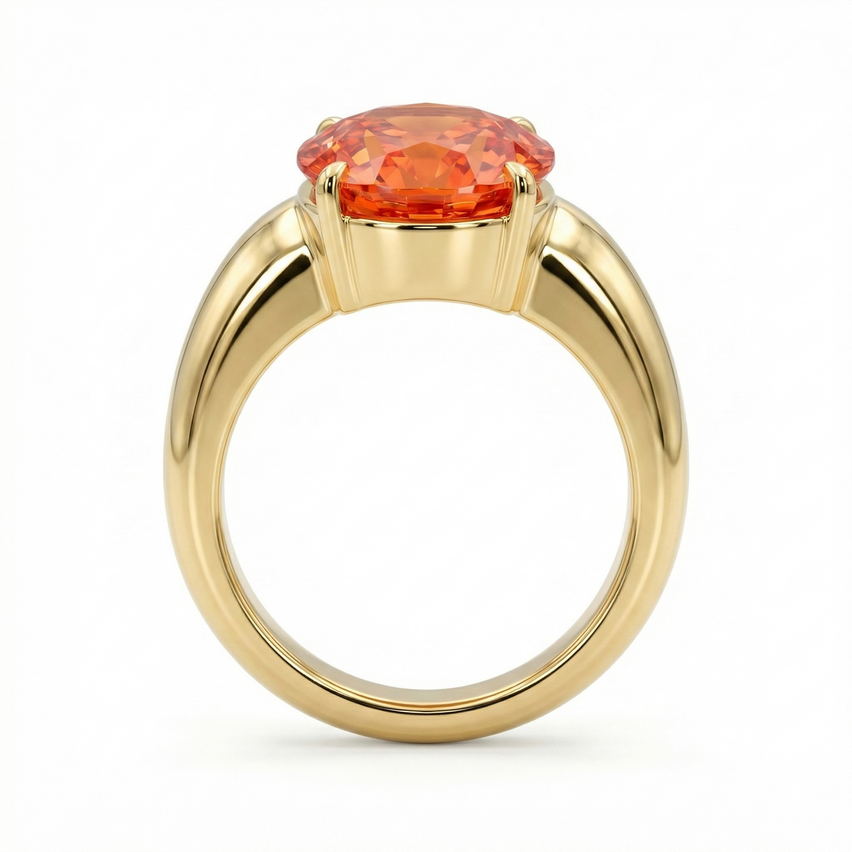 Velara Signet Ring – Orange Padparadscha Sapphire