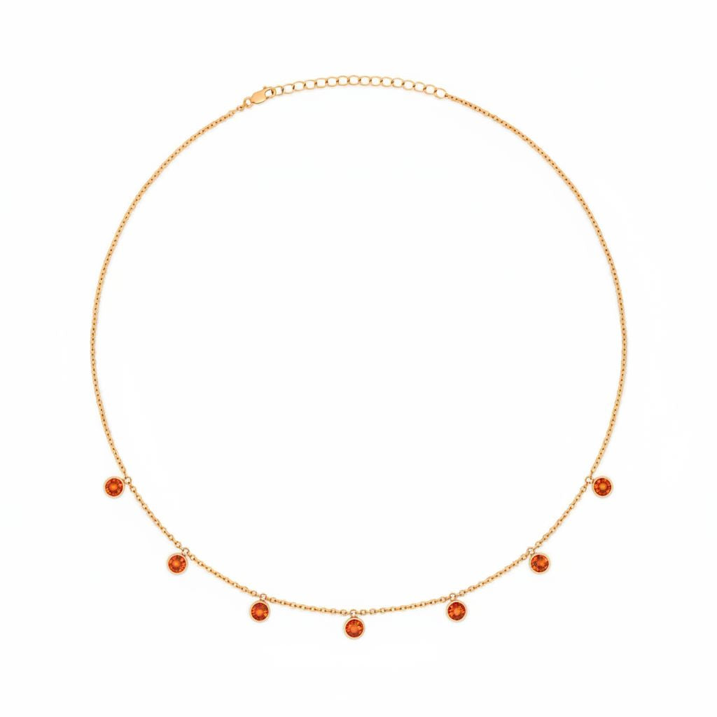 Forma Harmony Necklace – Orange Padparadscha Sapphire