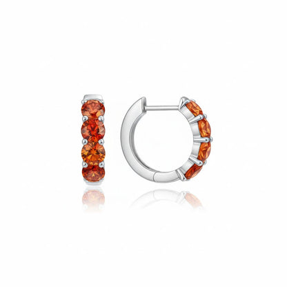 Linea Chunky Hoop Earrings – Orange Padparadscha Sapphire