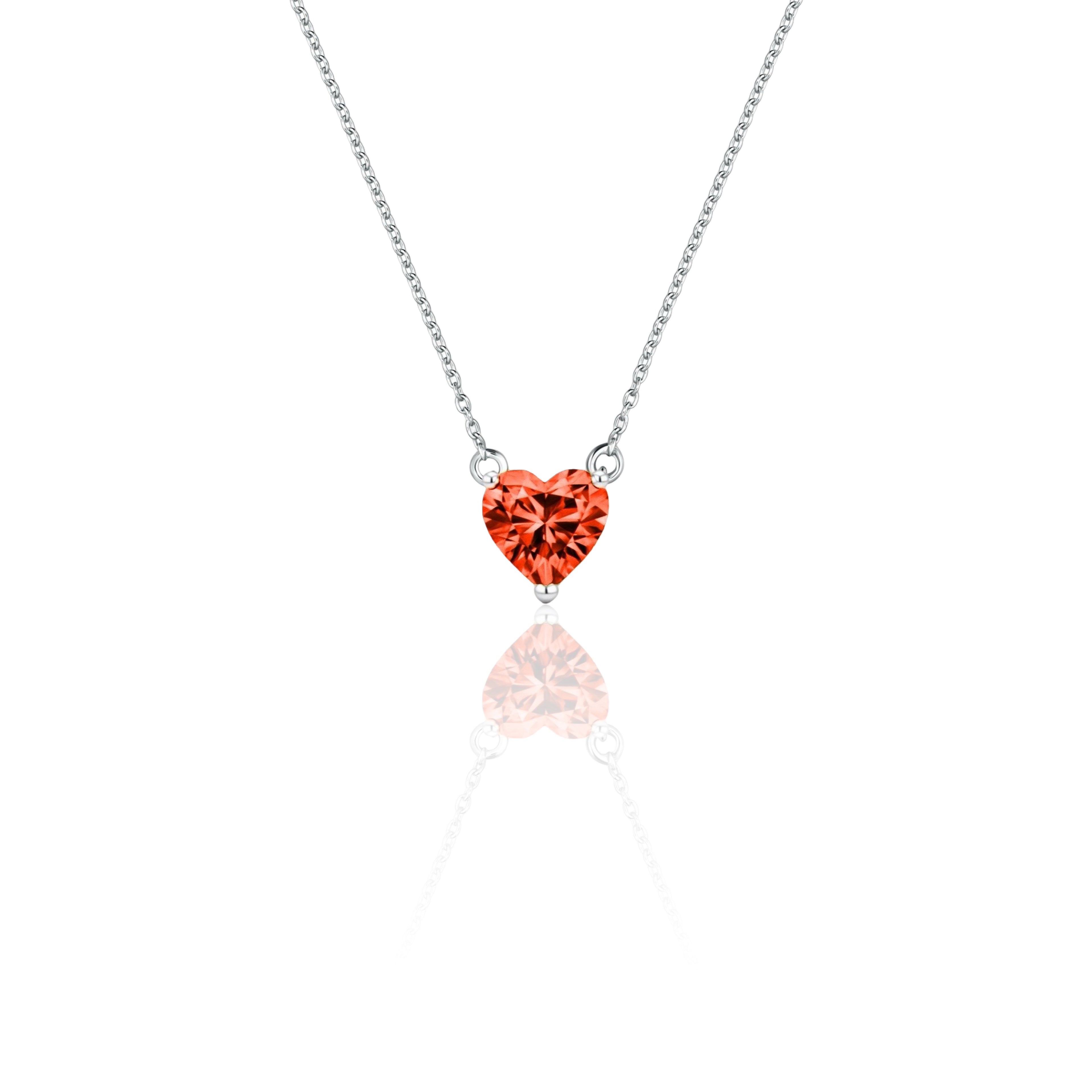 Amore Maxi Solitaire Necklace – Orange Padparadscha Sapphire
