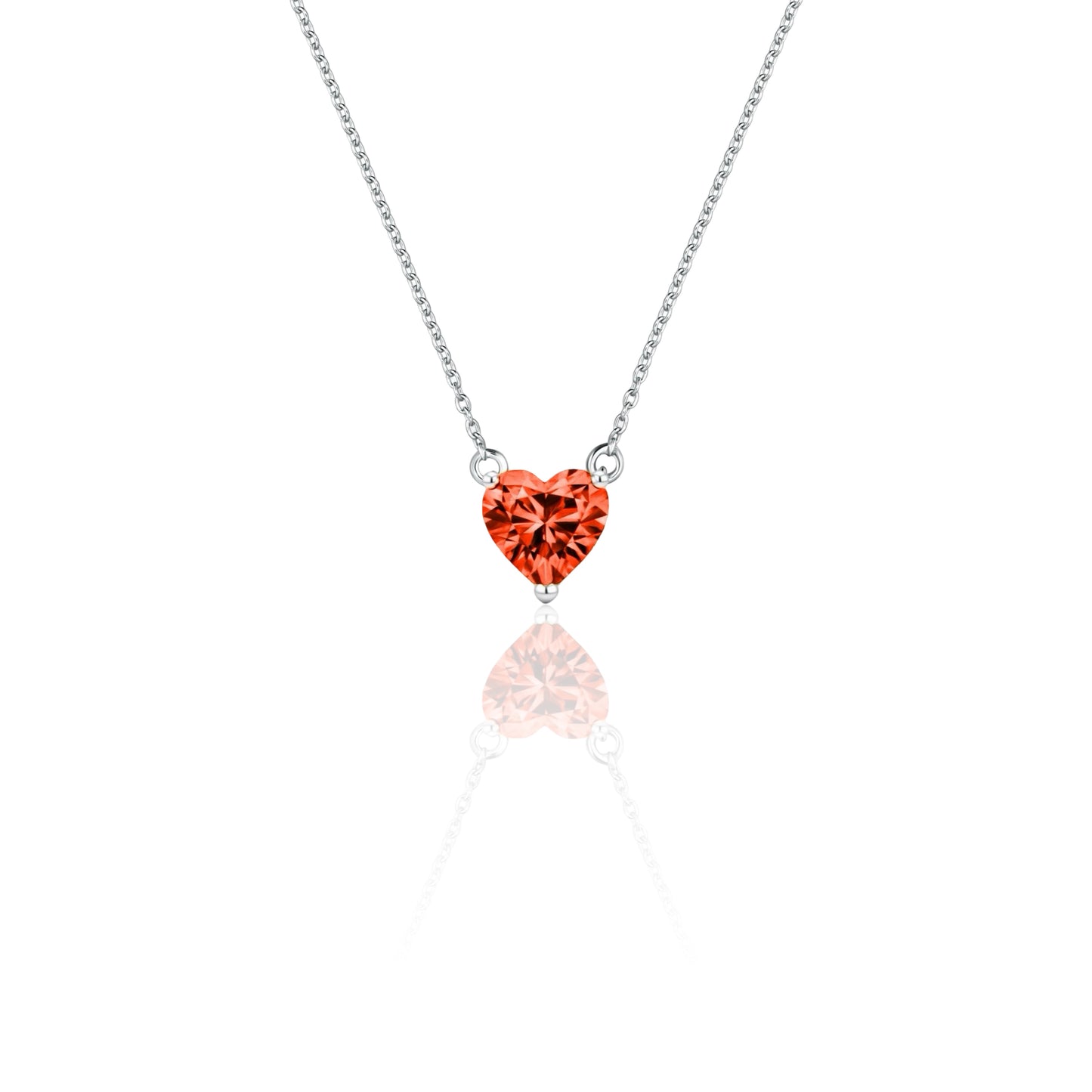 Amore Maxi Solitaire Necklace – Orange Padparadscha Sapphire