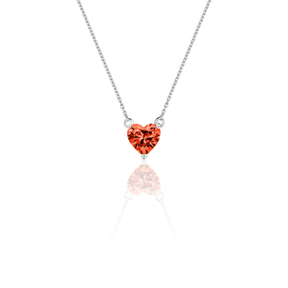Amore Maxi Solitaire Necklace – Orange Padparadscha Sapphire