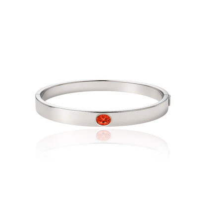 Velara Uno Elemental Bangle – Orange Padparadscha Sapphire