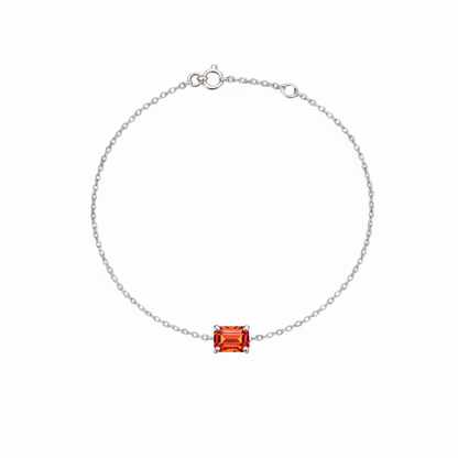 Nexus Solitaire Bracelet – Orange Padparadscha Sapphire