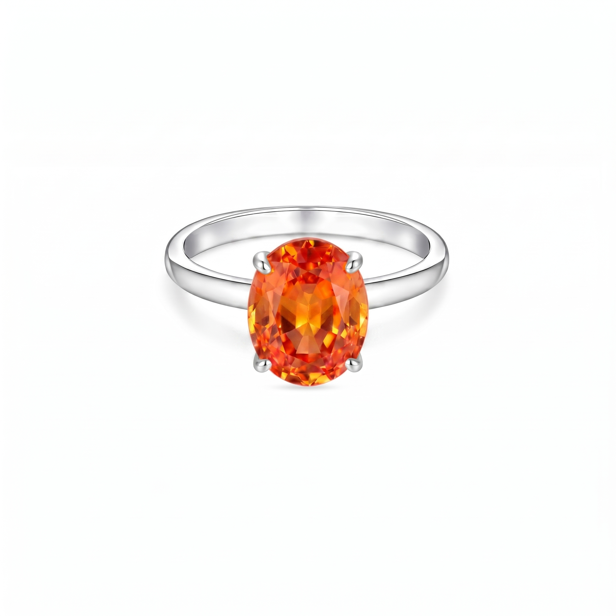 Velara Signature Ring – Orange Padparadscha Sapphire