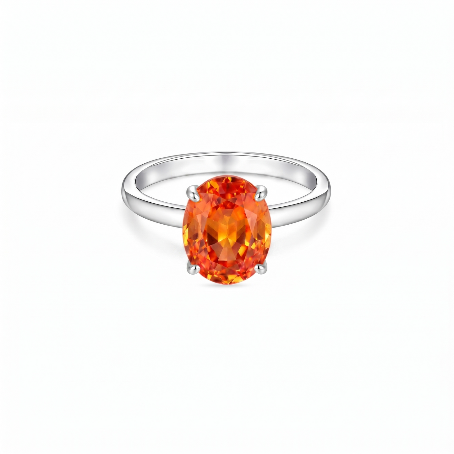 Velara Signature Ring – Orange Padparadscha Sapphire