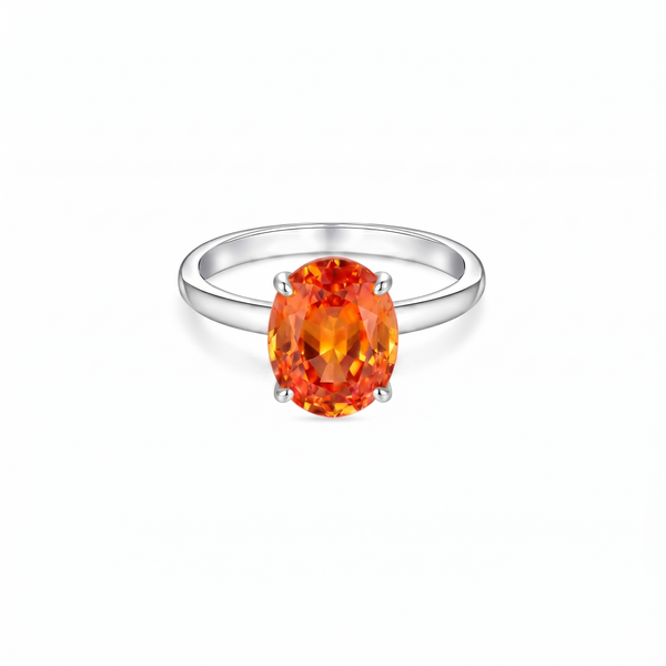 Velara Signature Ring – Orange Padparadscha Sapphire