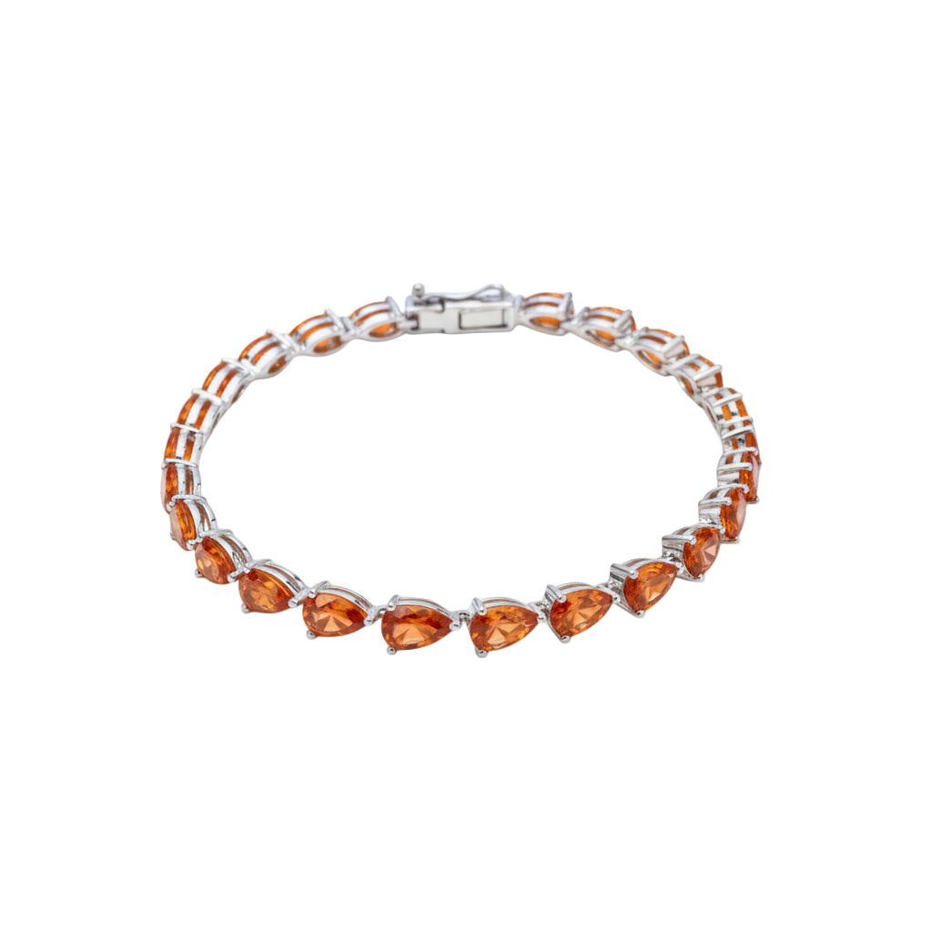Nova Tennis Bracelet – Orange Padparadscha Sapphire