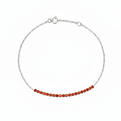 Juno Half Tennis Bracelet – Orange Padparadscha Sapphire
