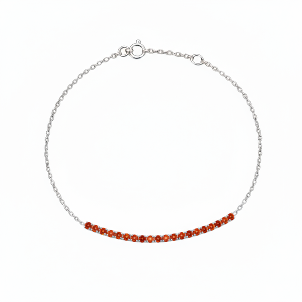 Juno Half Tennis Bracelet – Orange Padparadscha Sapphire