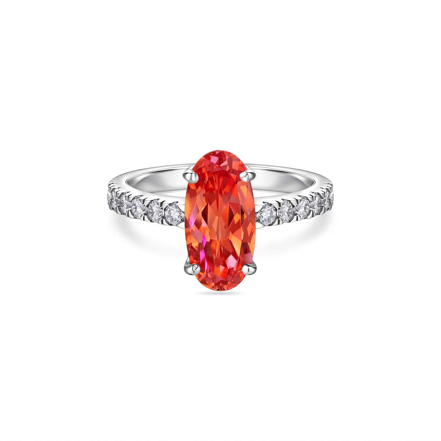 Velara Axis Ring – Orange Padparadscha Sapphire