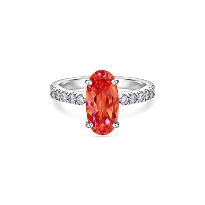Velara Axis Ring – Orange Padparadscha Sapphire