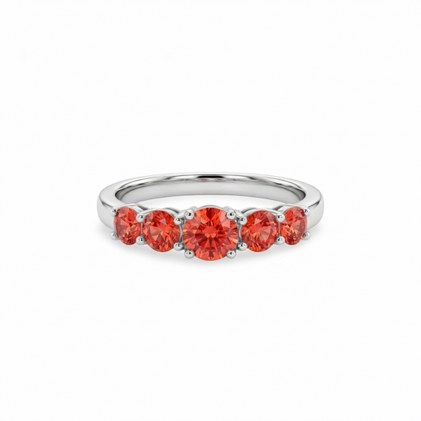 Juno Cinco Ring – Orange Padparadscha Sapphire