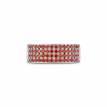 Linea Bold Band Ring – Orange Padparadscha Sapphire