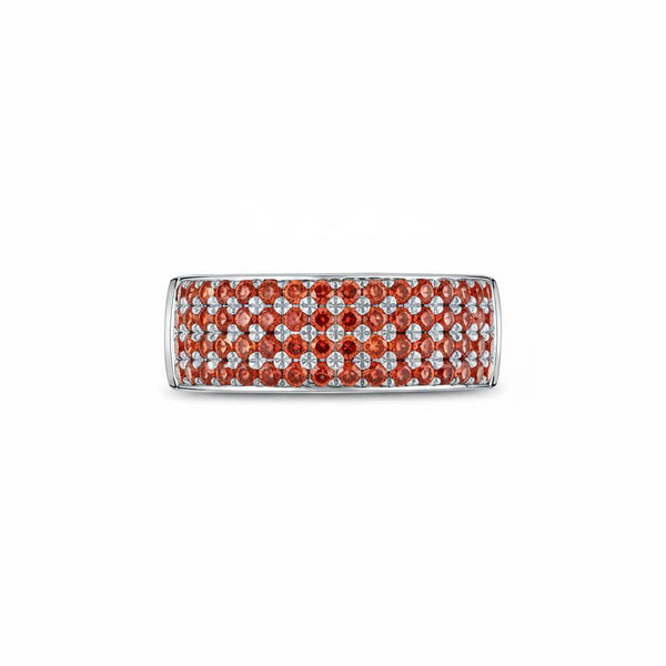 Linea Bold Band Ring – Orange Padparadscha Sapphire