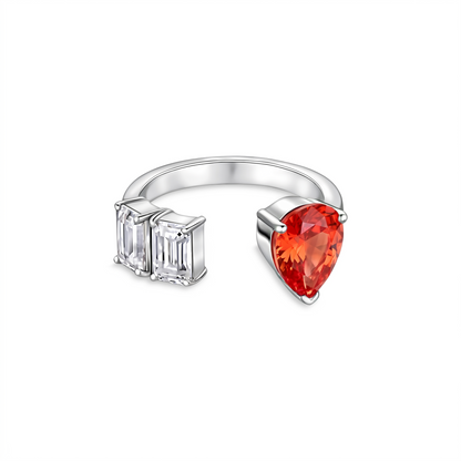 Nova Open Ring – Orange Padparadscha Sapphire