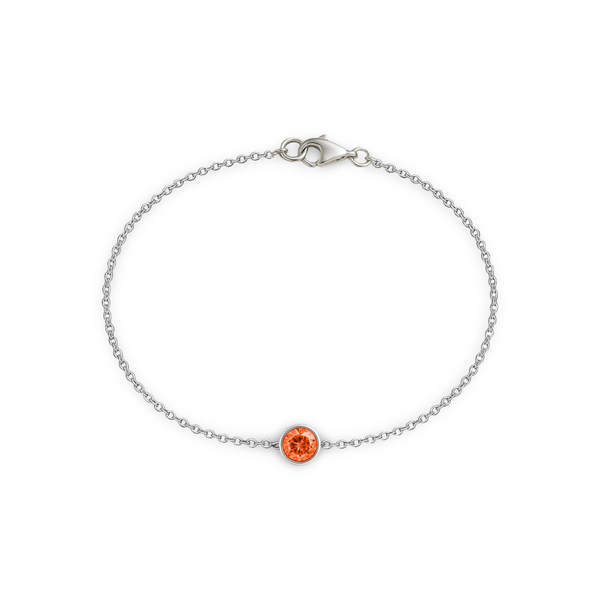 Forma Solitaire Bracelet – Orange Padparadscha Sapphire