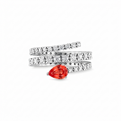 Nova Serpent Ring – Orange Padparadscha Sapphire