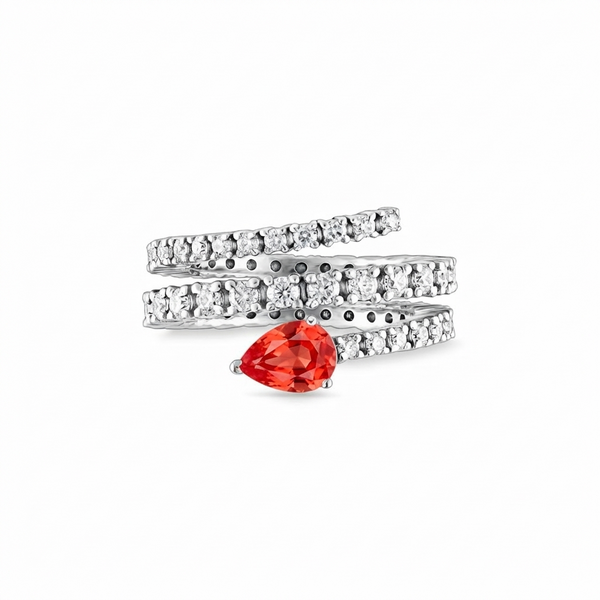 Nova Serpent Ring – Orange Padparadscha Sapphire