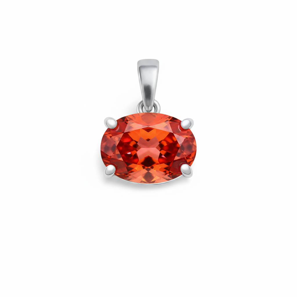 Velara Solitaire Necklace – Red Ruby