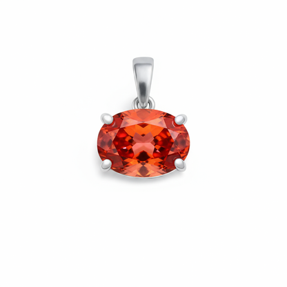 Velara Solitaire Necklace – Orange Padparadscha Sapphire