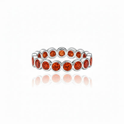 Forma Eternity Ring – Orange Padparadscha Sapphire