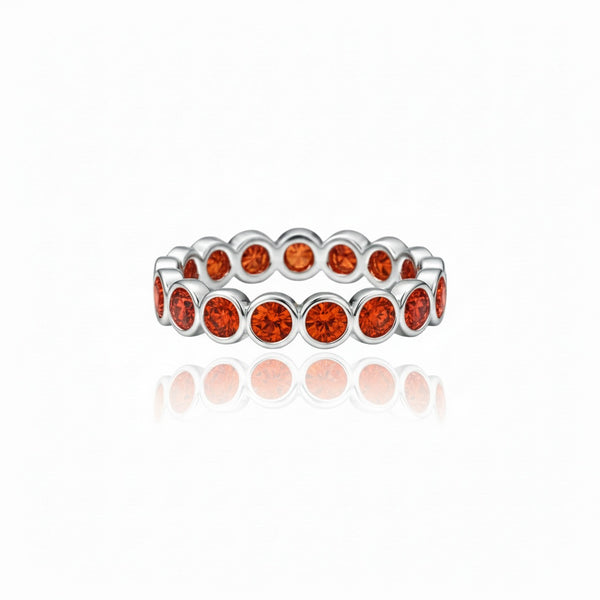 Forma Eternity Ring – Orange Padparadscha Sapphire