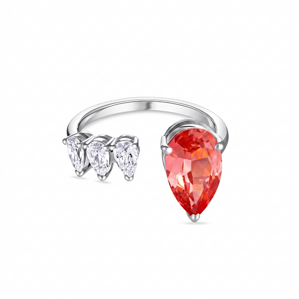 Nova Flare Open Ring – Orange Padparadscha Sapphire